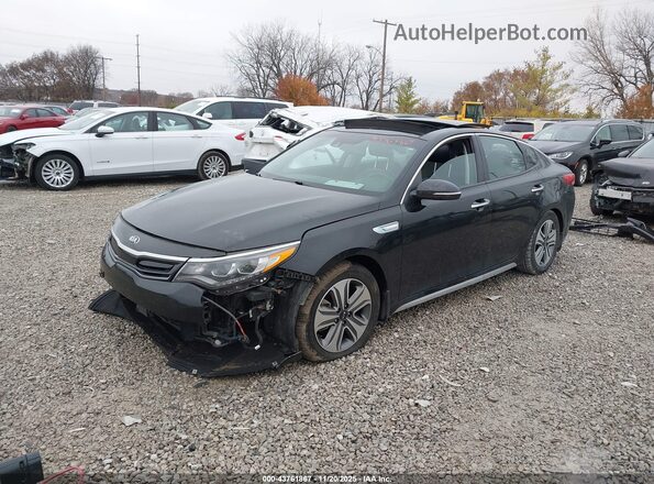 KNAGU4LE2H5010767 2017 KIA OPTIMA HYBRID Black Vista tres cuartos delantera izquierda