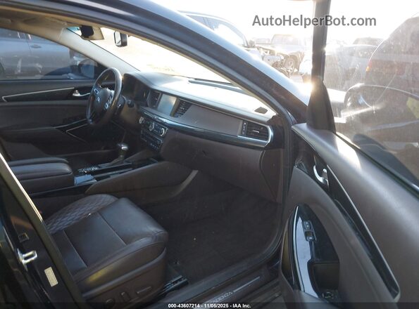 KNALC4J14H5093457 2017 KIA CADENZA Black წინა სალონის ხედი