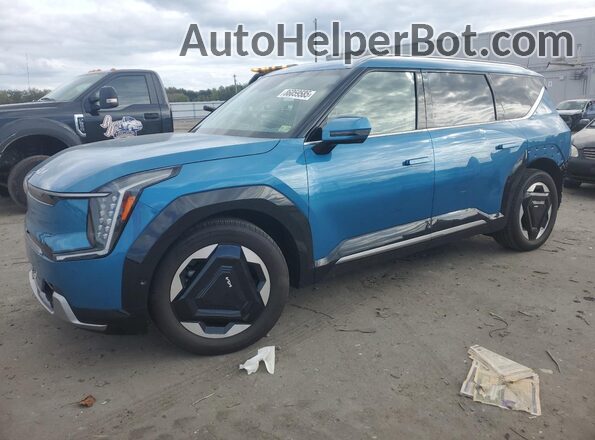 KNDADFS5XR6037281 2024 KIA EV9 Blue Передня ліва чверть