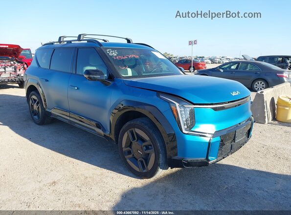 KNDAEFS52R6045159 2024 KIA EV9 Синий Передняя правая четверть