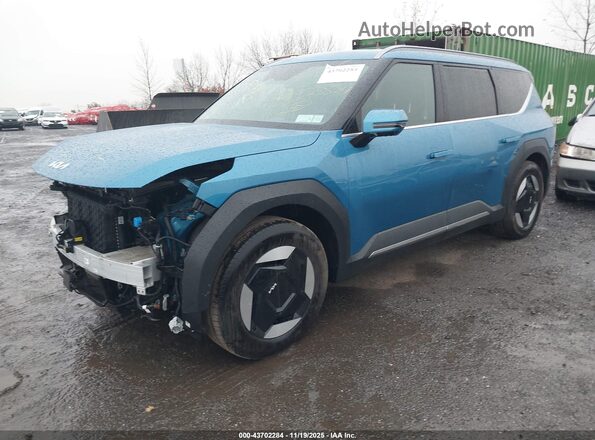 KNDAFFS53R6045930 2024 KIA EV9 Синий Передняя левая четверть
