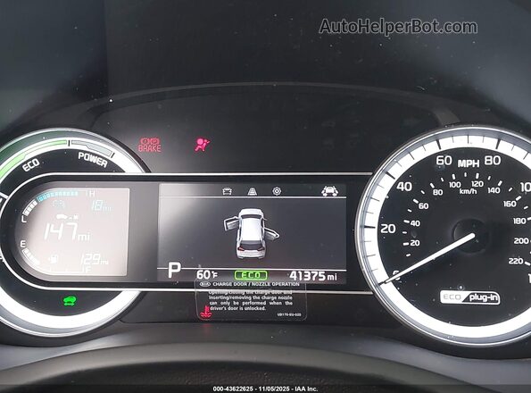 KNDCD3LD2K5254526 2019 KIA NIRO PLUG-IN HYBRID Silver Вид задніх сидінь