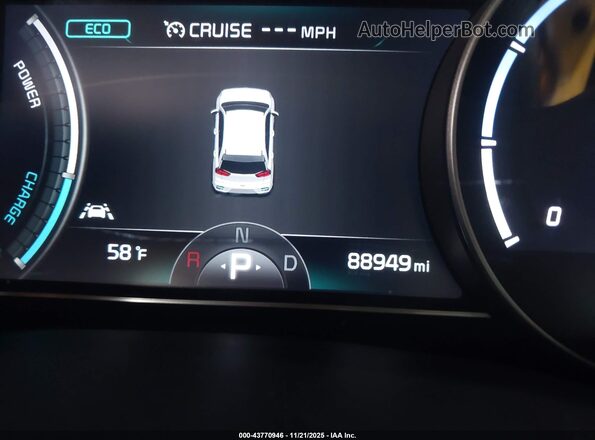 KNDCE3LG2K5030096 2019 KIA NIRO EV Белый 
