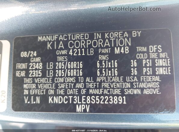 KNDCT3LE8S5223891 2025 KIA NIRO Синий Вид подкапотного пространства