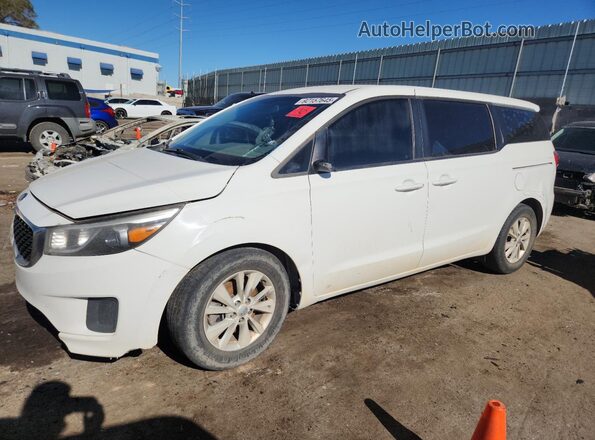 KNDMA5C17G6186689 2016 KIA SEDONA Белый Передняя левая четверть