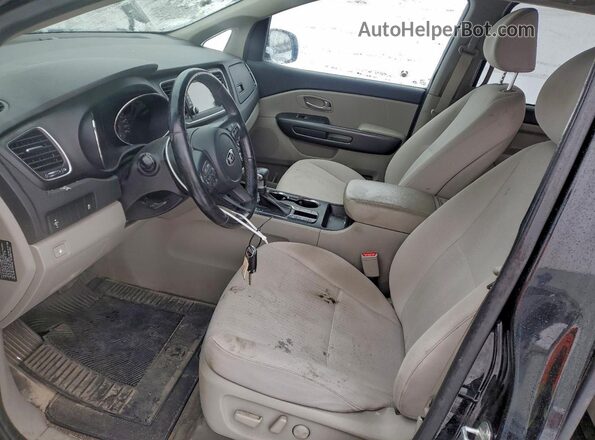 KNDMB5C13L6617939 2020 KIA SEDONA Black Widok wnętrza z przodu