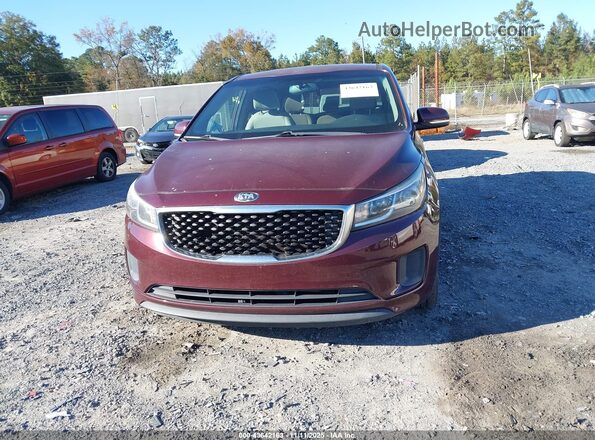 KNDMB5C1XJ6410025 2018 KIA SEDONA Бордовый Вид щитка приборов