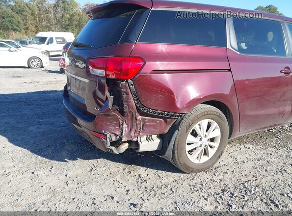 KNDMB5C1XJ6410025 2018 KIA SEDONA Бордовый Вид спереди