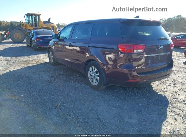 KNDMB5C1XJ6410025 2018 KIA SEDONA Бордовый Задняя левая четверть