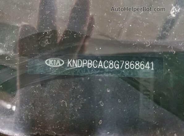 KNDPBCAC8G7868641 2016 KIA SPORTAGE White Widok naklejki z numerem VIN