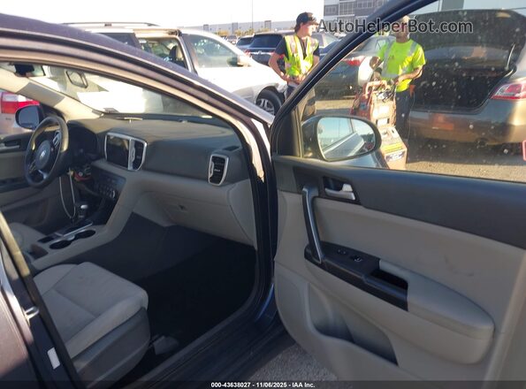 KNDPM3AC9K7562583 2019 KIA SPORTAGE Gray Widok wnętrza z przodu