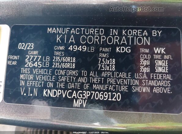 KNDPVCAG3P7069120 2023 KIA SPORTAGE HYBRID Gray Widok komory silnika