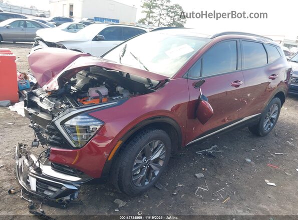 KNDPXCDG4S7213191 2025 KIA SPORTAGE HYBRID Бордовый Передняя левая четверть