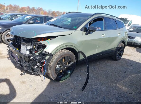 KNDPZDDH2S7248675 2025 KIA SPORTAGE PLUG-IN HYBRID Зеленый Передняя левая четверть