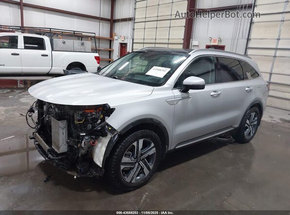 KNDRHDLG2R5247665 2024 KIA SORENTO HYBRID Серебряный Передняя левая четверть