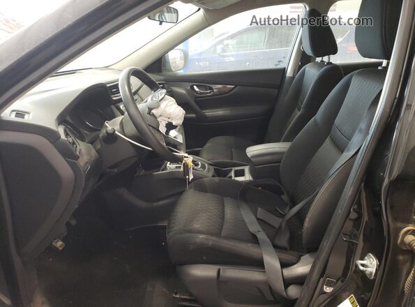 KNMAT2MV6HP541733 2017 NISSAN ROGUE Black წინა სალონის ხედი