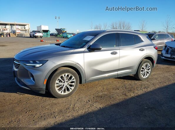 LRBAZLR47ND143401 2022 BUICK ENVISION Gray Vista tres cuartos delantera izquierda