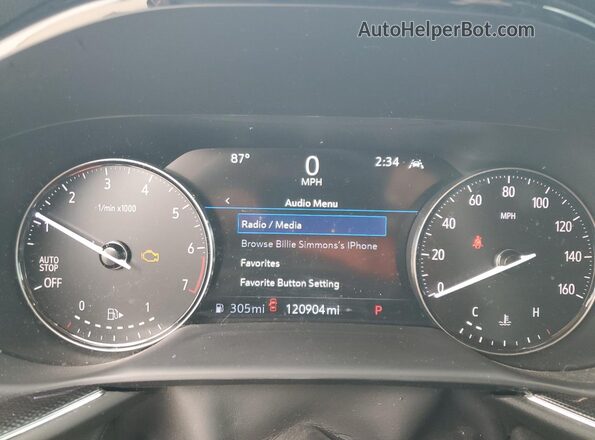 LRBFZNR40MD138685 2021 BUICK ENVISION Gray Սարքավորումների վահանակի տեսք