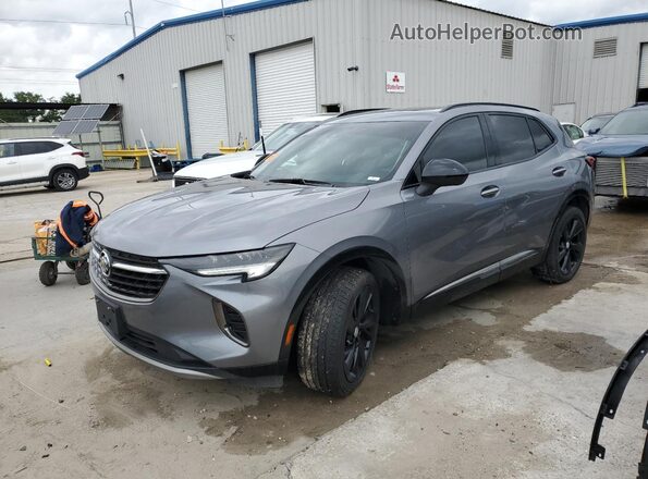 LRBFZPR41MD102256 2021 BUICK ENVISION Gray წინა მარცხენა ხედი სამი მეოთხედიდან