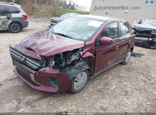 ML32AUHJ2PH001479 2023 MITSUBISHI MIRAGE Темно-бордовый Передняя левая четверть