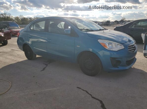 ML32F3FJ7HHF18845 2017 MITSUBISHI MIRAGE Синий Передняя правая четверть