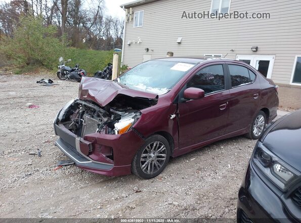 ML32FUFJ2MHF04531 2021 MITSUBISHI MIRAGE G4 Maroon Vista tres cuartos delantera izquierda