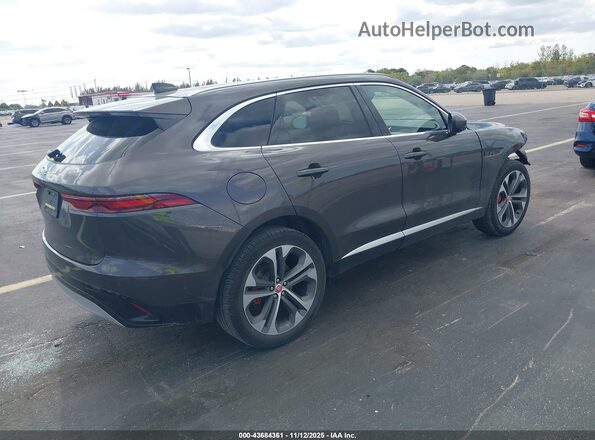 SADCJ2EX1MA684539 2021 JAGUAR F-PACE Серый Задняя правая четверть