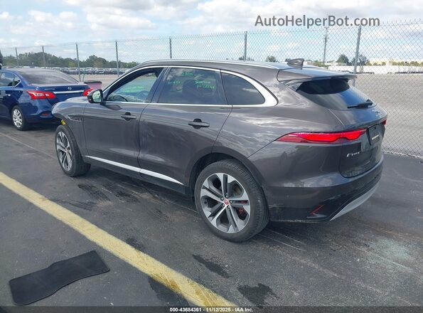 SADCJ2EX1MA684539 2021 JAGUAR F-PACE Серый Задняя левая четверть