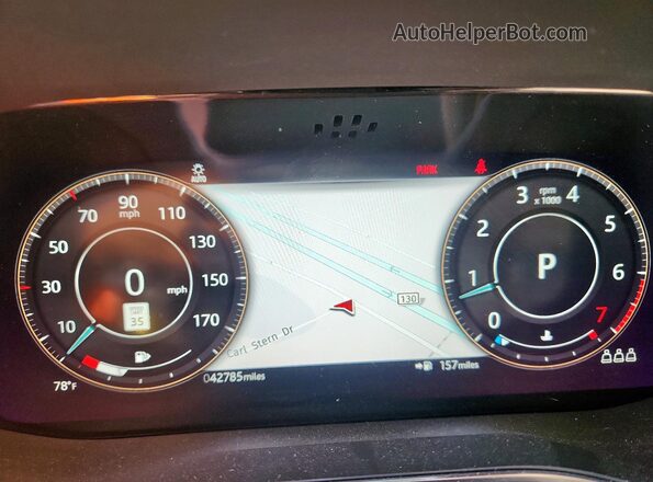 SADCJ2EX5MA670708 2021 JAGUAR F-PACE Black Widok zestawu wskaźników