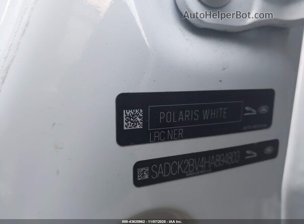SADCK2BV4HA894803 2017 JAGUAR F-PACE Белый Вид подкапотного пространства