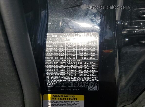 SADFP2FX8N1030620 2022 JAGUAR E-PACE Black Engine compartment view