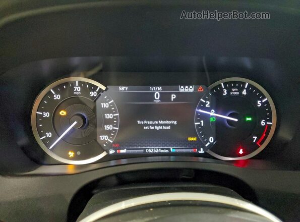 SAJAE4FX6LCP60326 2020 JAGUAR XF Черный Вид щитка приборов