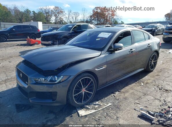 SAJAM4FV6JCP18205 2018 JAGUAR XF Gray Առջևի ձախ երեք քառորդ տեսարան