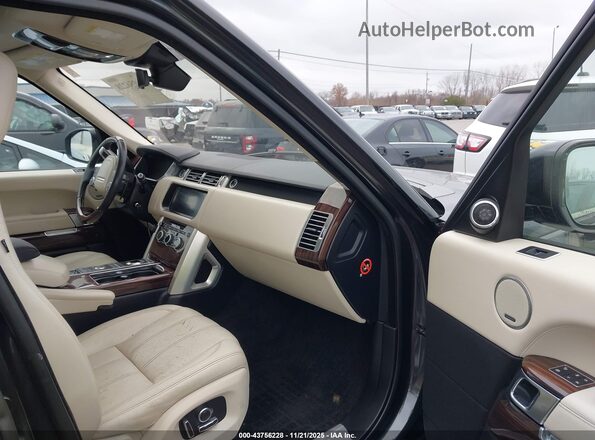 SALGS2FV3HA358103 2017 LAND ROVER RANGE ROVER Gray წინა სალონის ხედი
