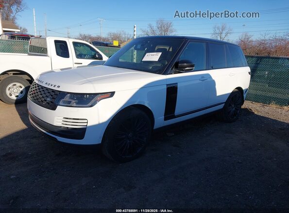 SALGS2RU3MA419737 2021 LAND ROVER RANGE ROVER White Vista tres cuartos delantera izquierda