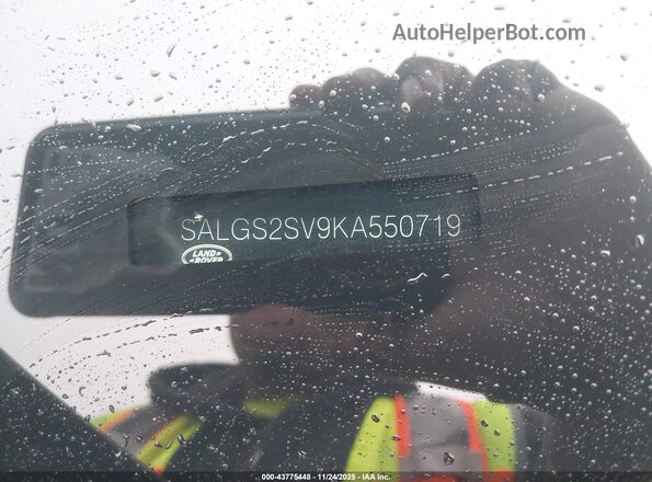 SALGS2SV9KA550719 2019 LAND ROVER RANGE ROVER Черный Вид подкапотного пространства