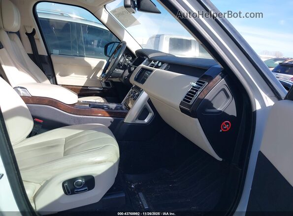 SALGS2VFXGA257049 2016 LAND ROVER RANGE ROVER White Front interior view