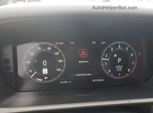 SALRR2RV0K2400468 2019 LAND ROVER DISCOVERY Белый Вид щитка приборов
