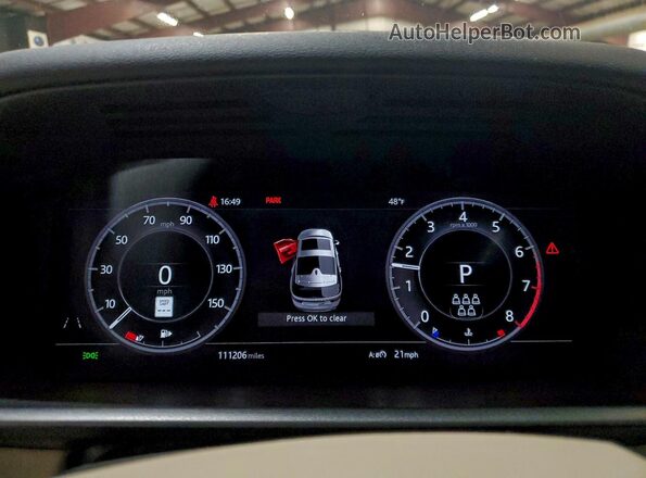 SALRR2RV8L2426883 2020 LAND ROVER DISCOVERY Blue Widok zestawu wskaźników