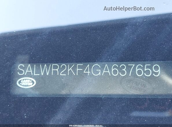 SALWR2KF4GA637659 2016 LAND ROVER RANGE ROVER SPORT Black Вид підкапотного простору