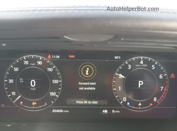 SALWV2SV1KA838513 2019 LAND ROVER RANGE Черный Вид щитка приборов