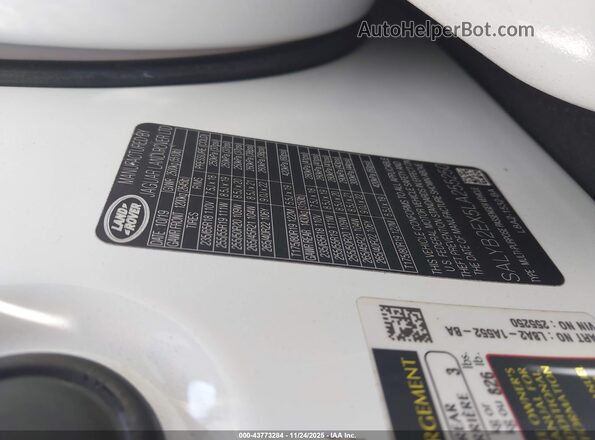 SALYB2EX5LA255250 2020 LAND ROVER RANGE ROVER VELAR White Engine compartment view