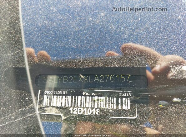 SALYB2EXXLA276157 2020 LAND ROVER RANGE ROVER VELAR Silver 