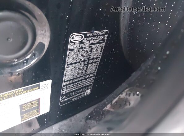 SALYT2EX0PA353315 2023 LAND ROVER RANGE ROVER VELAR Black Vista del compartimento del motor