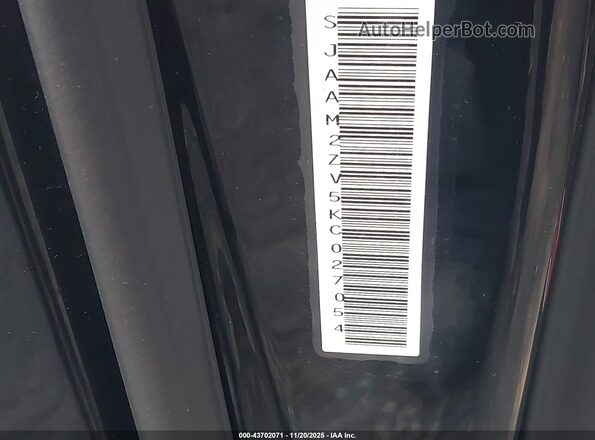 SJAAM2ZV5KC027054 2019 BENTLEY BENTAYGA Черный Вид подкапотного пространства