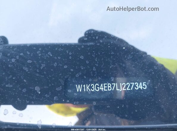 W1K3G4EB7LJ227345 2020 MERCEDES-BENZ A 220 Белый 