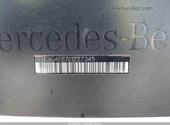 W1K3G4EB7LJ227345 2020 MERCEDES-BENZ A 220 Белый 