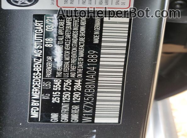 W1K7X5KB8MA041889 2021 MERCEDES-BENZ AMG Gray Widok komory silnika