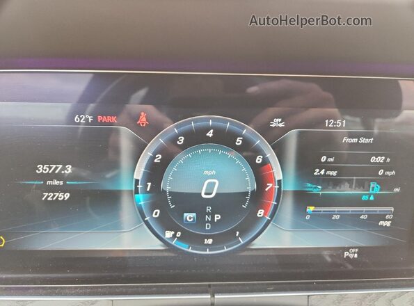 W1KZF8EBXLA810206 2020 MERCEDES-BENZ E White Vista del cuadro de instrumentos