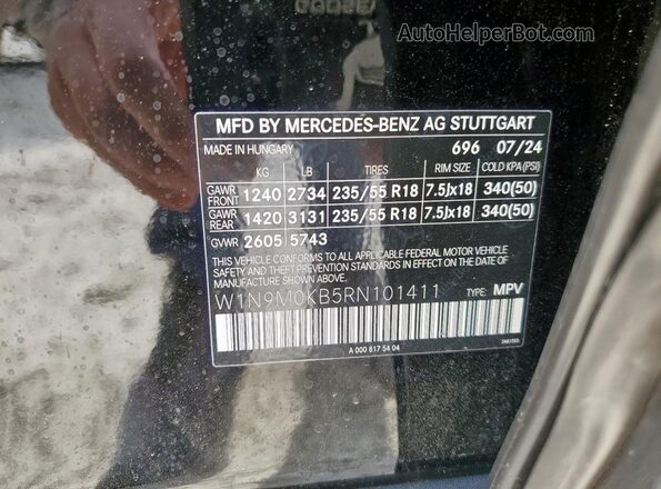 W1N9M0KB5RN101411 2024 MERCEDES-BENZ EQB Черный 